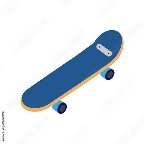 skateboard on white background
