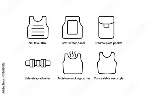 Bulletproof vest features: nij level iiia, soft-armor panel, concealable vest style
