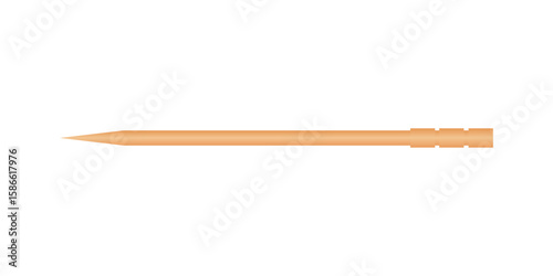 skewers wooden bamboo pointed tip stick thin isolated on white background, wood skewers used to hold pieces foods, tipped chopsticks for skewer barbecue, skewer sticks for BBQ vegetable and fruits