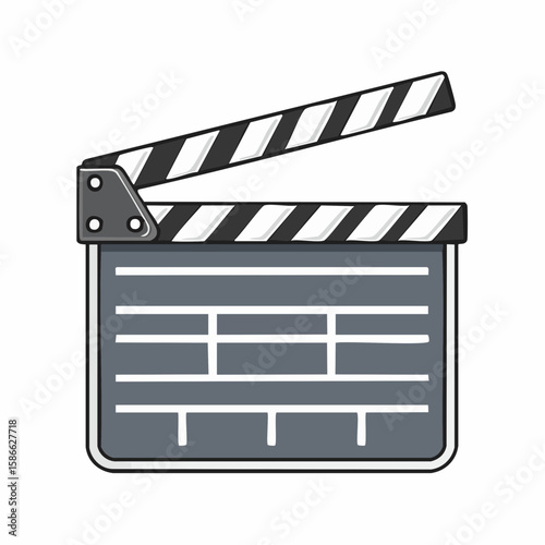 sleek monoline film clapperboard icon with flawless closed paths perfect for modern media and cinematic designs