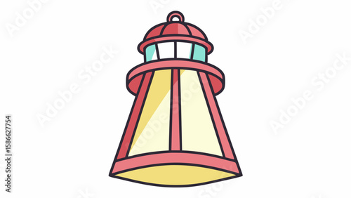Charming hanging lamp vector illustration for home lighting and decorative accents