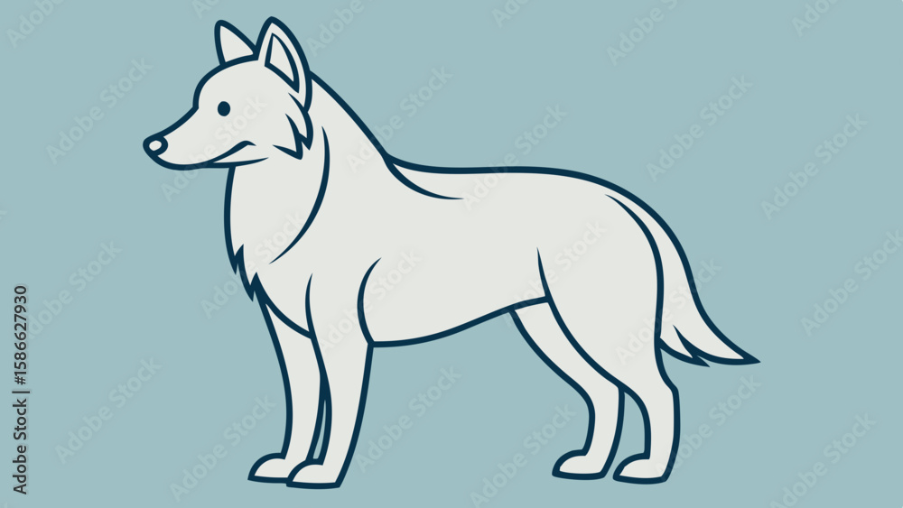 Fototapeta premium Stylized vector illustration of a dog for pet care businesses and animal-related branding