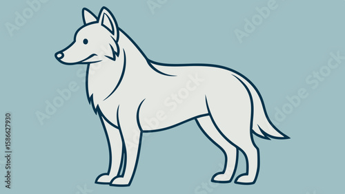 Stylized vector illustration of a dog for pet care businesses and animal-related branding