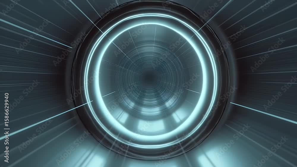 A 4K abstract animation red glowing light lines flying through hyperspace creating high speed warp tunnel effect dynamic movement luminous digital textures ideal futuristic sci fi ed