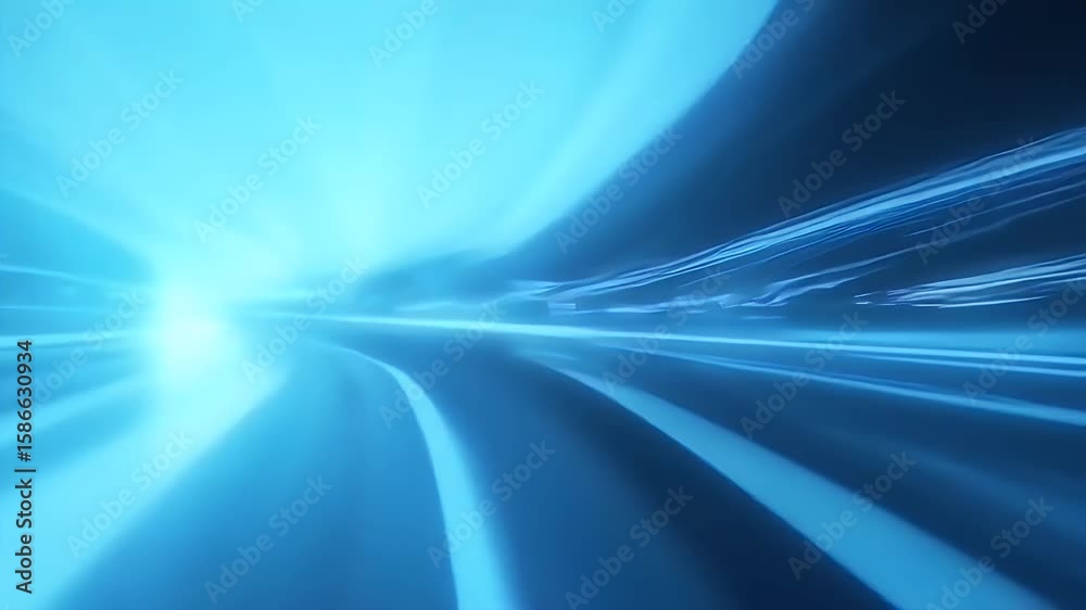 A 4K abstract video featuring blue digital streaks light flowing smooth gradient background alpha support creating futuristic high resolution motion backdrop ideal tech promos broadcast