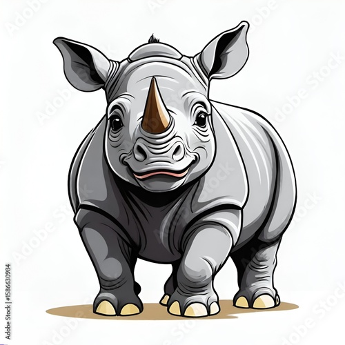 Cute baby rhino