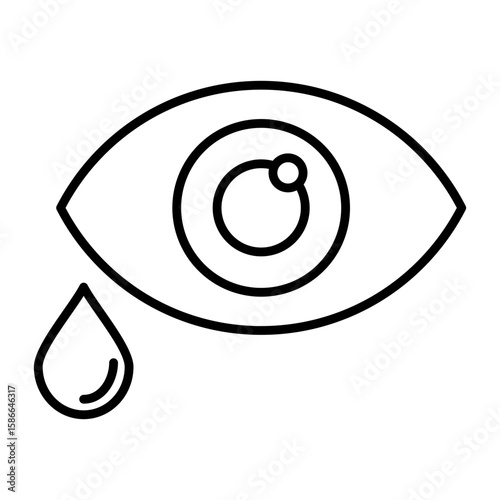 Lacrimation Outline Icon