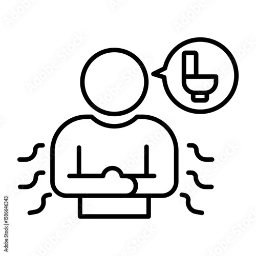 Diarrhea Outline Icon
