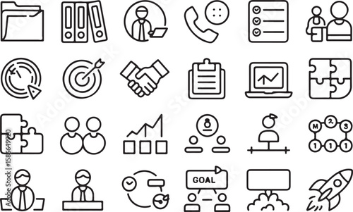 Business Icons Collection office work