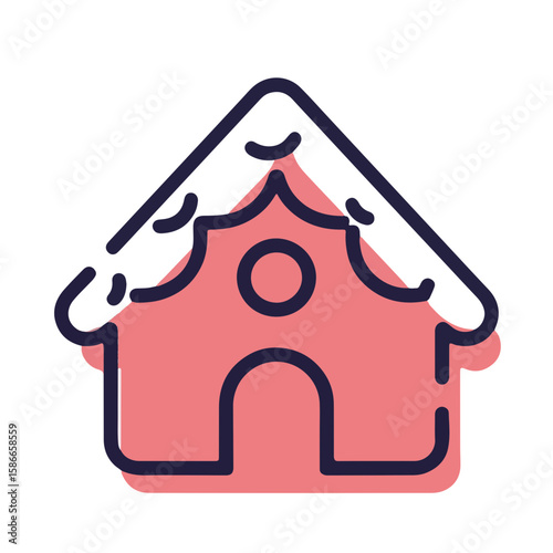 Minimalistic continuous line art wooden toy train on plain white background, abstract and fluid design concept of toy store, children's decor