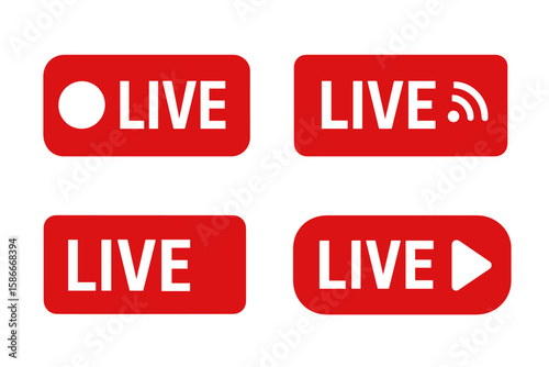 Click here button set with hand cursor pointer. Modern vector collection for website design. Call to action web element. UI UX interface symbol. Computer mouse click icon.