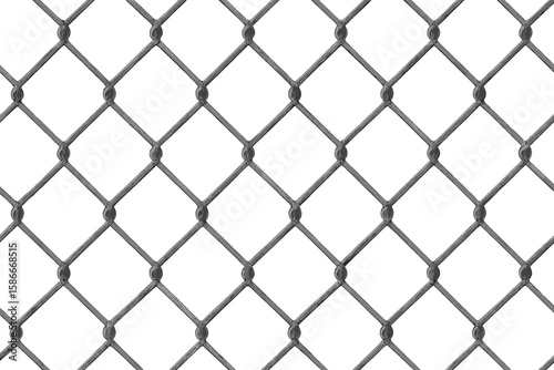 Chain link fence seamless pattern. Metal grid texture background. Wire mesh vector illustration. Prison barrier, secured property, industrial cage, steel net concept.