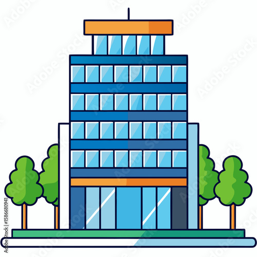 vector isometric building