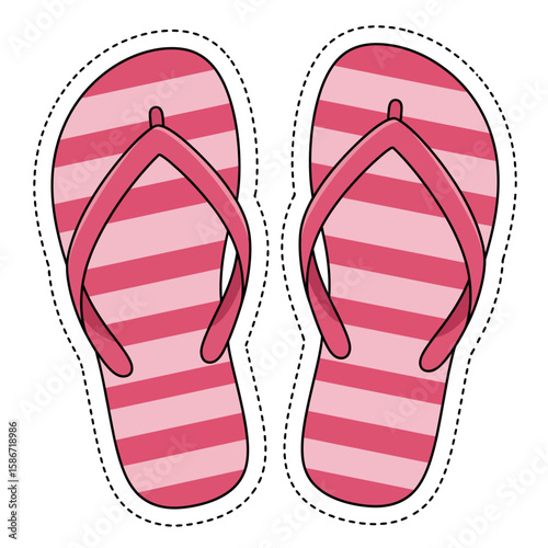 flip flops isolated on white