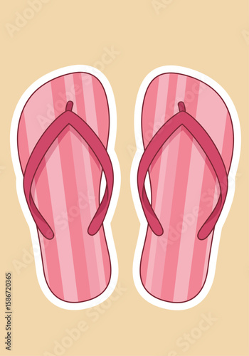 flip flops isolated on white