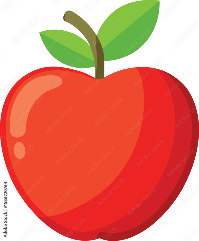 Fototapeta premium red apple vector illustration