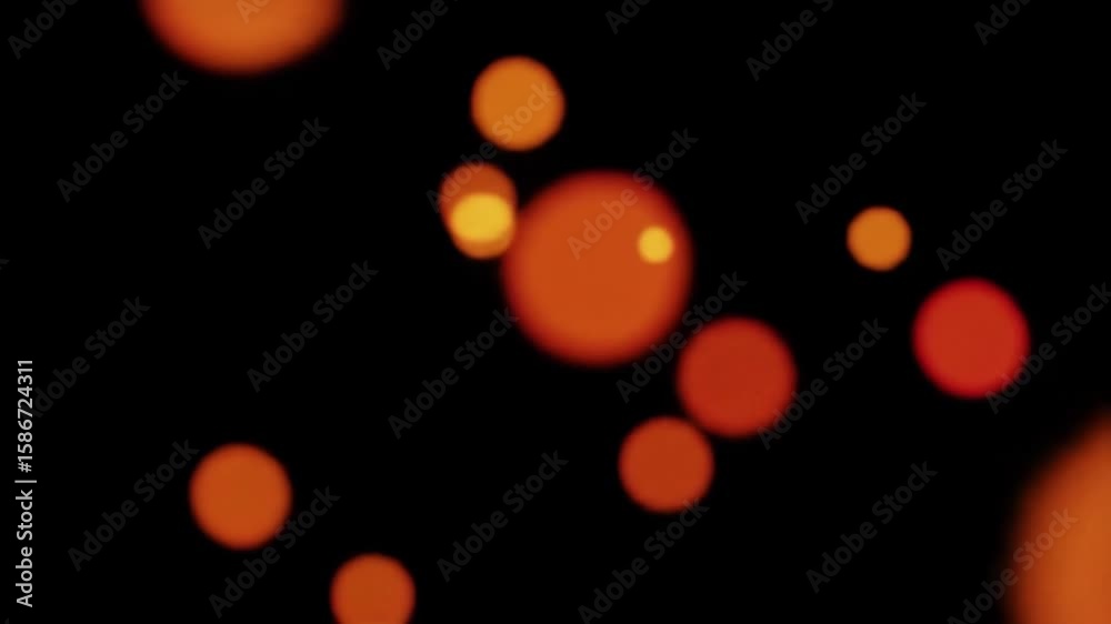 Abstract Bokeh Lights in Warm Hues
