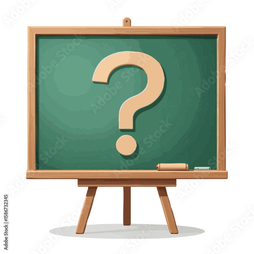 Vector illustration of quiz board colorful on white background, education game