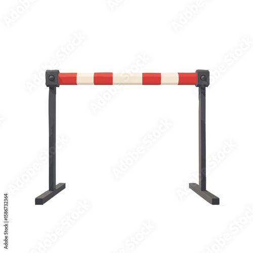 Vector illustration of hurdle bar on white background, sport