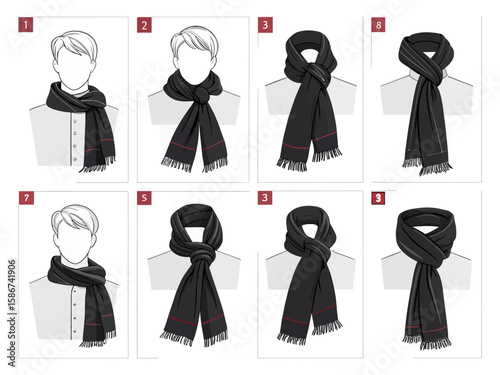 Eight Distinct and Stylish Ways to Tie a Scarf for Men Elevating Your Winter Fashion with Simple yet Elegant Techniques