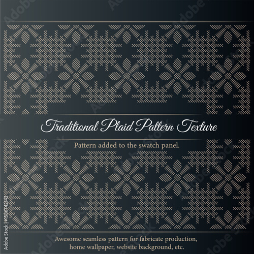 Traditional Plaid Pattern Texture. Seamless Fabric Texture Print. Can Be Mounted on a Weaving Holster.