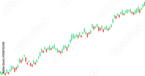 Stock market illustration on isolated background, flat vector illustration