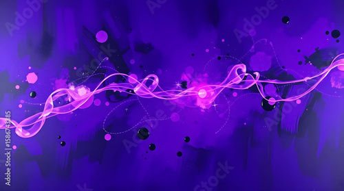 Abstract Purple Fantasy Glowing Stream Dark Depths Artistic Background Dreamscape Modern Art