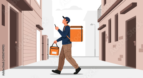 Efficient Delivery Service Provider Navigating City Streets With Mobile Technology