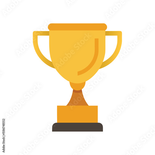 gold trophy cup vector illustration