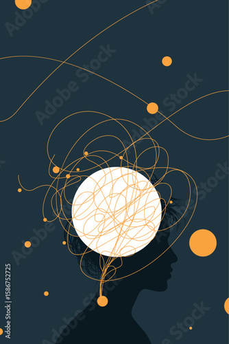 Chaos, Head, Confidence, Fight, Road, Growth, tree, thoughts, communication, Success, Person, Man, Woman, Work, Business, Personality, brain, Mind, Artwork, Vector