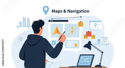 Creative Map Development Process For Travel Applications And Navigation Technology