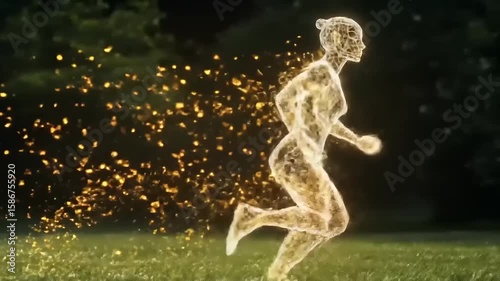 Energetic Running Figure: Digital Visualization of Motion and Human Form