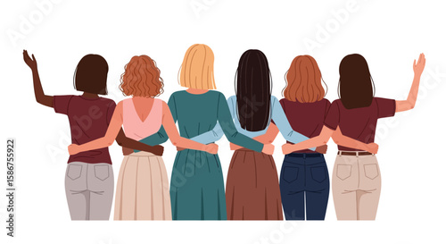 Diversity and Unity A Group of Women Standing Together in Solidarity and Harmony