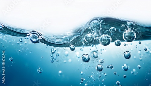Wallpaper Mural shimmering bubbles rising in clear water Torontodigital.ca