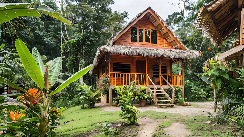 Compact Beach House with Tropical Flair Compact Beach House with Tropical Flair