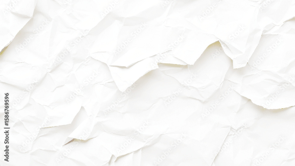 Obraz premium Blank white crumpled and creased paper poster The texture of white paper is crumpled. Background for various purposes.