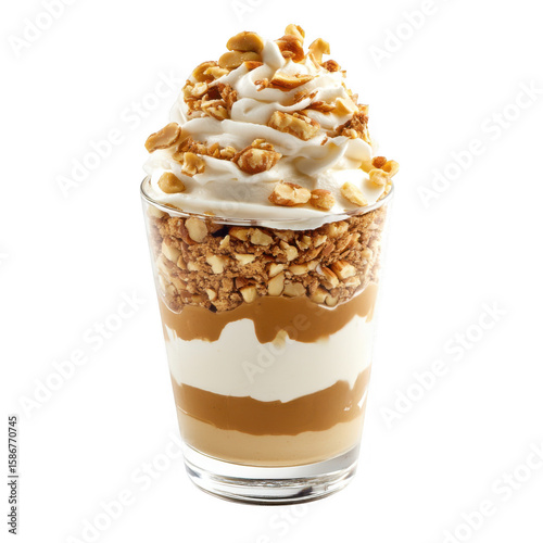 Peanut parfait isolated on transparent background