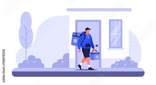 Home Delivery Concept With Courier Services And Customer Convenience