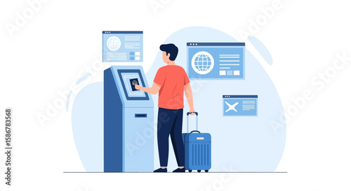 Self Check In Kiosk At Airport Making Traveling Faster And More Convenient