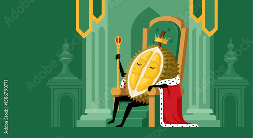 Lazy Durian Monarch Sleeping Comfortably On A Throne In The Royal Palace