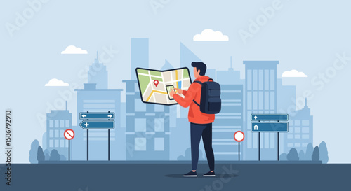 Lost Traveler Navigating Urban Environment Using Mobile Application and Paper Map