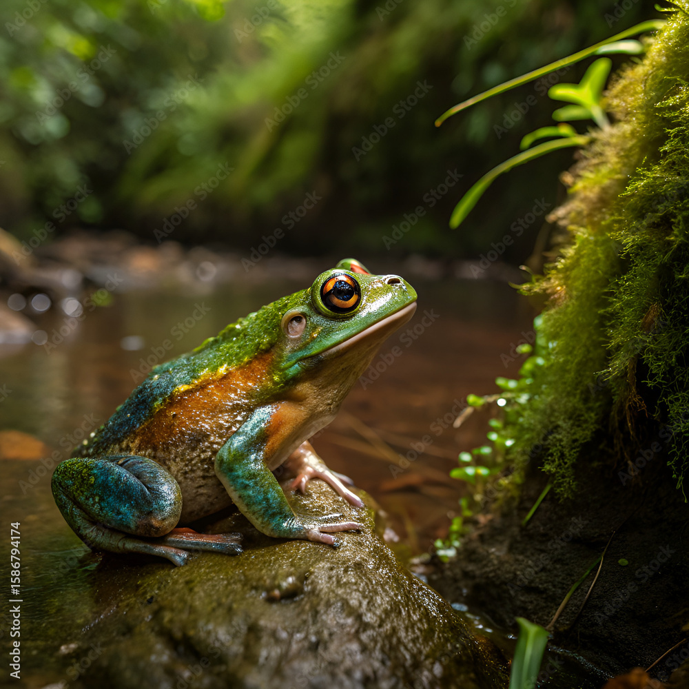 Obraz premium frog in the pond