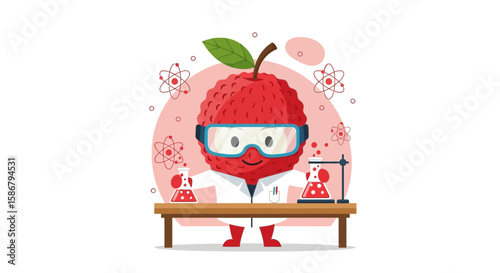 Lychee Scientist Fruit Exploring Scientific Realms In An Engaging And Whimsical Style