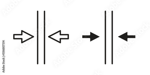 Thickness icon symbol concept. Icons for web and mobile.