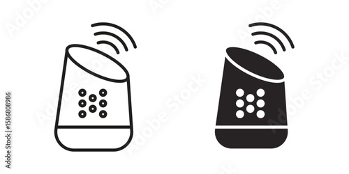 Smart speaker icon symbol concept. Icons for web and mobile.