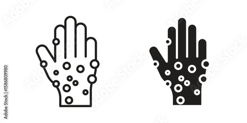 Rash hand icon symbol concept. Icons for web and mobile.