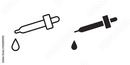 Pipette icon symbol concept. Icons for web and mobile.