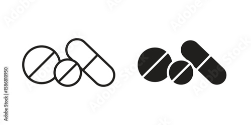 Pills icon symbol concept. Icons for web and mobile.