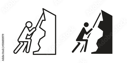 People Climbing icon symbol concept. Icons for web and mobile.