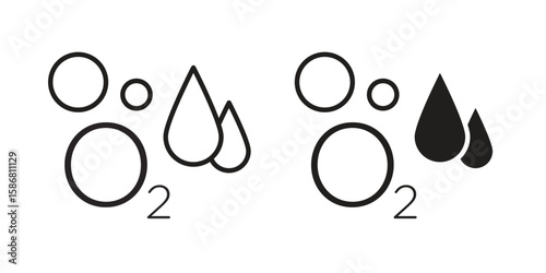 Oxygen O2 icon symbol concept. Icons for web and mobile.
